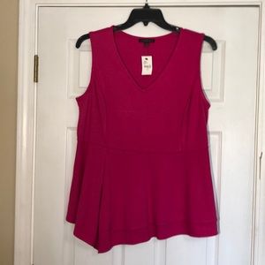Dark pink peplum top